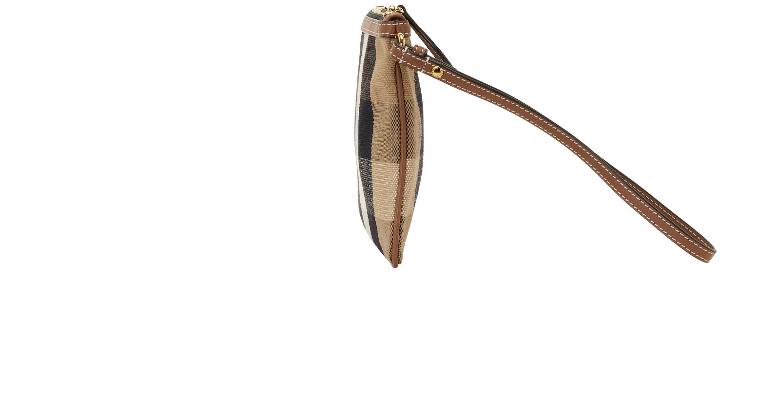 Wristlet Novacheck, &pound;195, Accessories, Beige/Black/Cream, Canvas, Side view